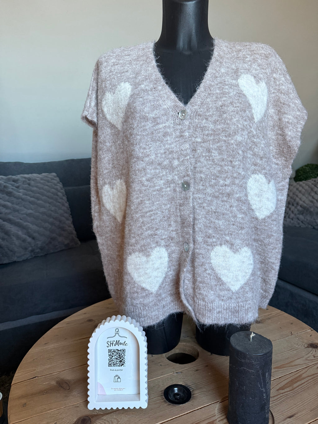Pull sans manche beige 🤍